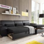 Canapé-lit angulaire ANTARA SMART noir