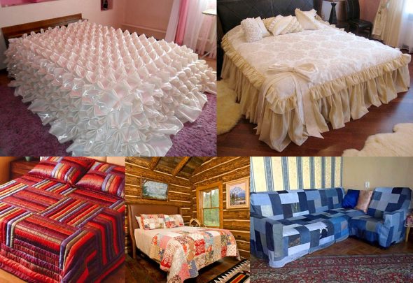 La gamme de tissus pour les couvre-lits est très variée.