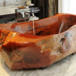 bain design en bois