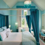 couleur turquoise dans la chambre