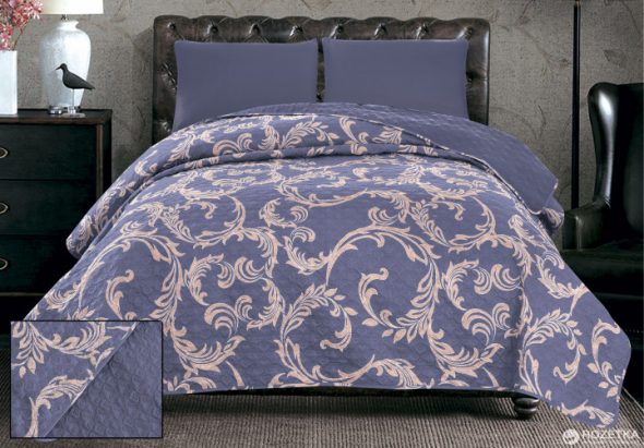 couvre-lit matelassé violet