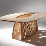 table de meuble design sculpté