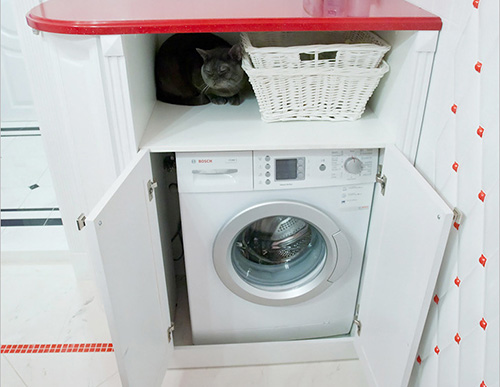 machine à laver intégrée dans le placard