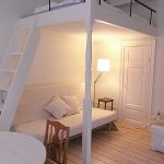 Idée de petite chambre: un lit mezzanine