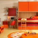 chambre pour deux en fleurs orange