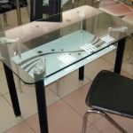Table en verre carrée