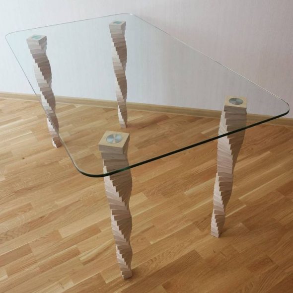 Plateau de table en verre trempé