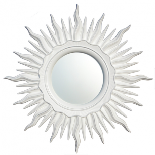 Le miroir dans le cadre en forme de soleil