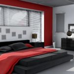lit double noir rouge