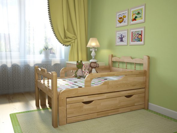 lit d'enfant en bois
