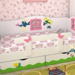 katil bayi dengan bumper untuk kanak-kanak perempuan