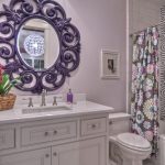 miroir de salle de bain cadre violet