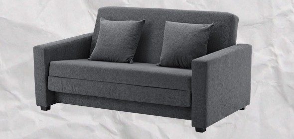 Canapé-lit Ikea gris foncé
