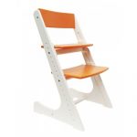chaise blanc-orange