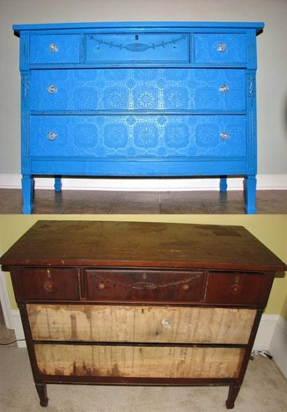 meubles de décoration avant et après