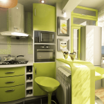 set de cuisine vert