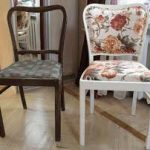 chaise avant et après restauration à faire soi-même