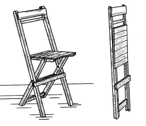 Nous fabriquons vous-même une chaise pliante en bois avec dossier.
