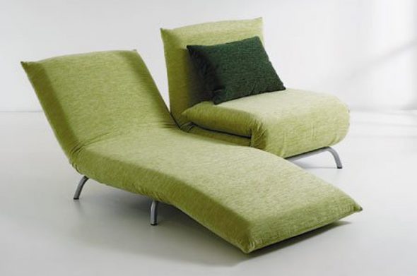 fauteuil-lit vert