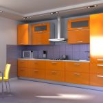 armoires de cuisine orange