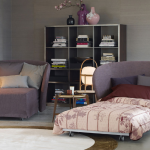 chaise de lit violet