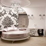 Mettre un lit rond dans une chambre au design moderne