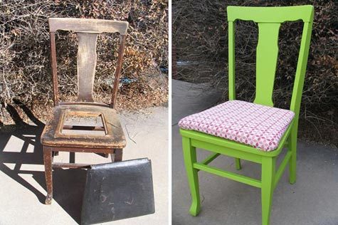 Exemples de vieilles chaises mises à jour