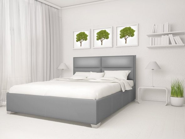 Le lit dans le style du minimalisme