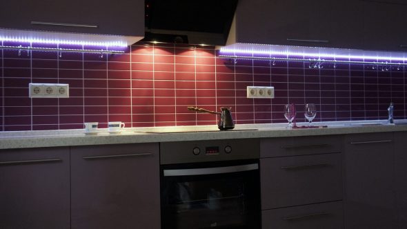 Éclairage LED meubles de cuisine
