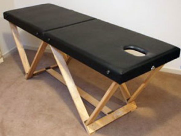 Table de massage pliante noire