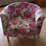 Nouveau fauteuil à fleurs rembourré