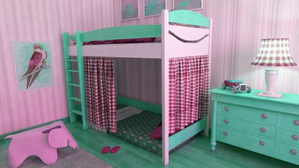 Conception intéressante d'un lit mezzanine pour enfants