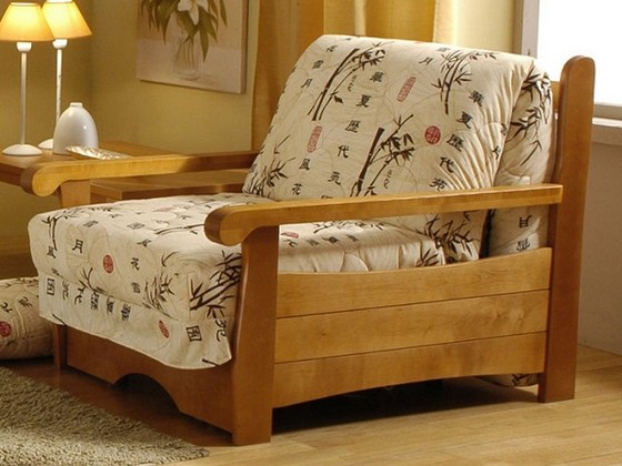 Cadre en bois pour une chaise-lit