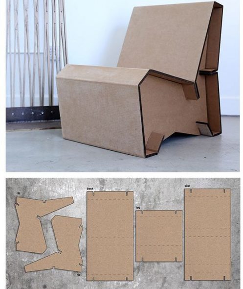 Schéma de fauteuil et de carton