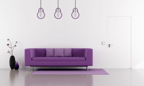 Canapé violet simple