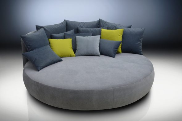 Canapé rond gris simple