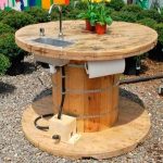 Table de jardin - Lavage de la bobine d'un câble