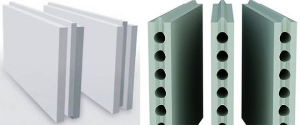 2 types de blocs de plâtre