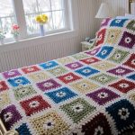 Patchwork au crochet - couvre lit