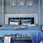 Couvre-lit pour la chambre à coucher en bleu