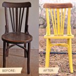Belles chaises courbes avant et après restauration