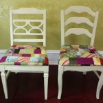 Coussins originaux pour chaises dans la technique du patchwork