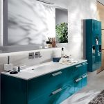 Mobilier de salle de bain turquoise