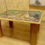 Décoration de table en mosaïque et ficelle
