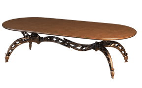 Modèle de table en bois extravagant