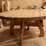 Grande table massive en bois véritable