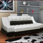 Canapé-lit pour une utilisation quotidienne en blanc et noir