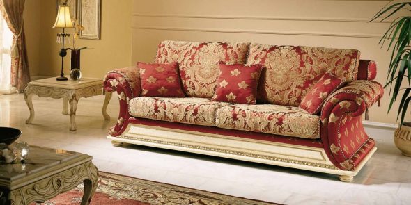 Canapé avec tapisserie d'ameublement
