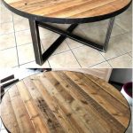 Table ronde de palettes en bois que vous pouvez construire de vos propres mains
