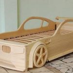 Wagon lit en bois pour adolescent
